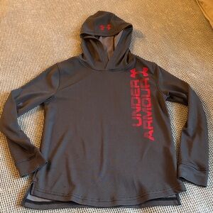 Under Armour Gray Hoodie with Red Detail